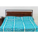 SHREE CARPET AND TEXTILE MAHAL INDIA PRIVATE LIMITED Pure Cotton Hand Embroidered Elephant Patchwork And Kantha Work Bedsheet