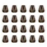 CONA 2496 X5 3 Pin Converter 6A/16A 240V, White Pack of 20|3 Pin Adapter|3 Pin Conversion Plug|Universal Plug|Travel Adapter|3 Pin Socket