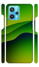 YAPZONE Abstract Green Gradient Waves |Designer Printed Hard Back Cover for Realme 9 Premium & Attractive Case for Your Smartphone