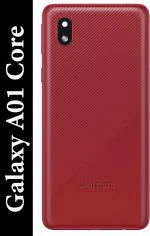 FRIENDZZWORLD Red Plastic Back Panel For Samsung Galaxy A01 Core