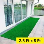 GULISTAAN High Density Artificial Grass Carpet ( 2.5 Feet x 8 Feet ) , Natural Green, 1 Pc