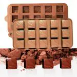 BAKEMO silicone chocolate mold| 15 cavity chocolate mold| silicone zig zag Choco bar mold| silicone square zigzag chocolate mold| Zigzag Shape Candy Mould| Checkered Pattern Chocolate DIY Maker Tool pack of 1