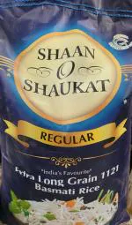 SHAAN-E-SHAUKAT REGULAR EXTRA LONG GRAIN 1121 BASMATI RICE 26KG