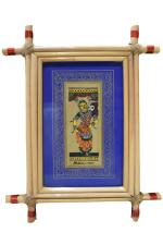 Village Kraft Modern Art Palm Leaf Painting Framed 15.24 x 10.16 cm