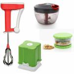 ODD M EVEN Quick Handy Chopper, Crusher, Cutter and Whisk Kitchen Tool Set