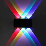 FILLISKA LED Outdoor UP Down Wall Light Warm White, IP-65 Waterproof & Shockproof Body. (3+3 RGB,Metal)