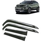 Kingsway Car Wind Deflectors Rain Guard Window Visor for Tata Nexon 2020, 2021, 2022, 2023, 2024, 2025 Model, Car Door Visor with Chrome Lining Online India, Car Sun Shades