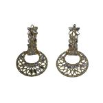Priyansh Enterprise Handmade Light Green Diamond Traditional Ad Earrings For Parties, Festivals For Women