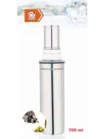 Priyaj Stainless Steel Oil Dispenser for Kitchen 700 ml | BPA free Oil Can| Bottler with Air Tight Cap|Dropper Pourer with pouring spout|Cooking Olive Oil Vinegar Storage for Home Canteen Pantry Hotel