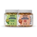Heeva Roasted Makhana (Pudina, Peri Peri 100 g Each) Fox Nut Combo Pack (2 x 100 g)