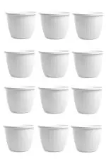 Go Hooked Dure White Plastic Indoor/outdoor Planter for Gardening Pack of 12 (10 inch)