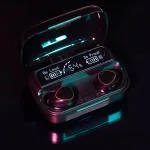 VlVO Gree Matt Black Wireless M10 Earbud Mirror Display With 2200Mah Power Bank