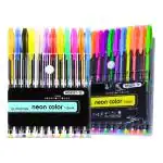 JAPSI Glitter Pen & Highlighter Pen Combo (Set Of 12) | Glitter Pens For Art And Craft | Neon Highlighter Pens For Study | Decorative Pens For Project | Glitter Highlighter Pen Stationery