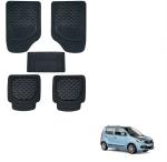 Kozdiko Black Car Mats For Maruti Suzuki Old Wagonr 2000 2010 (Pack of 5)