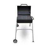 Peng Essentials Compact Folding Portable Barbecue with Wheels Grill, Black