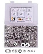 Epi-Torque Stainless Steel Alloy Flat Fender Washers - 7 Sizes: M3, M4, M5, M6, M8, M10, M12 Assortment Kit Prevent Loose Fasteners (Pack of 990)