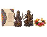 CraftVatika Multicolor Resin Diwali Gift Items Combo Set 8 x 5 cm (Pack of 4)