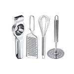 DreamBasket Lemon Squeezer & Cheese Grater & Egg Whisk & Potato Masher for Kitchen