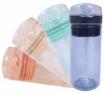 Toyshine Tritan Cup Water Bottle Tumbler with Pill, Soft Handle Grip - Drinkware - 420 ML - Blue