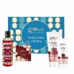 Globus Naturals Women's Day Scarlet Selections Red Wine Gift Box Set of 4, Box includes - Red Wine Body Wash 100ml, Face Wash 75 gm & Peel off Mask 100gm & Chocolate box