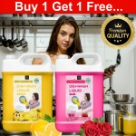 Bliss & Blush Dish wash Liquids Yellow 5Liter & Pink 5Liter Combo pack| Removes Tough Grease| Leaves No Residue