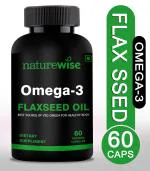 NatureWise Cold Pressed Organic Flax Seeds Oil Capsules 1000mg with Omega 3
