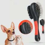 Pets Empire 2 Size Pet Double Sided Bath Brush Dog Cat Pet Faces Fur grooming Tool, M