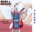 ZEBA & BEAUTY Science Onion Oil Shampoo with Caffine & Pro-Vitamin B5 | Controls Hair fall | Helps Strengthen Hair | No Sulphate No Paraben | For Men & Women - 200 ML (Pack of 2)