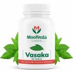 Moolveda Vasaka Tablets | Natural Relief for Cold, Cough, and Respiratory Health | 60 Veg Tablets |