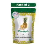 FZYEZY Natural Freeze Dried Pineapple Slices for Kids and Adults| Camping Vegan Healthy & Survival Food| Travel friendly Ready to Eat | Pantry Groceries dehydrated Snacks | 40gm (20gm each pack of 2)