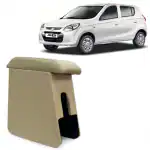 Assets Drive Armrest Maruti Suzuki Alto 800 Custom Fit Wooden Console/Armrest Heavy Duty Color Beige