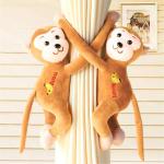 JSTBUY LABEL Brown Cotton Cartoon Monkey Curtain Tieback - 29 cm (pack of 2)
