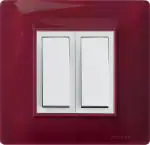 Kolors 12 Module, Modular Switch Plate [Only Cover Plate is Included], with Inner Plate, Polycarbonate, Cherry [KBC Selekt]