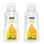WiZ Alcohol-Based Hand Sanitizer Gel with Aloe Vera & Sunshine Lemon For Effective in Killing Germs Instantly, 250ml - Pack of 2