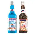 Manama Popcorn Syrup and Marshmellow Syrup | 750ML Each | Mixer for Mocktails, Cocktails, Drinks, Juices, Beverages | Pack of 2
