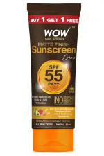 WOW Skin Science Sunscreen Creme SPF 55 PA++ - 50 ml - TUBE (BOGO)