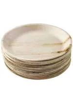 LEAFSHELF Areca Palm Leaf Round Plates | Disposable Eco-Friendly Biodegradable like Bamboo Wood Plates | Party, Wedding, Event Plates (30 cm)[12 inch, 125-Pack]