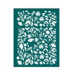 Yellowcult Diy Self-Adhesive Reusable Silk Screen Printing Stencil For Art & Craft, Floral Pattern For Diy Home Decor, Clay, Fabric, Ceramic, Wood, To
