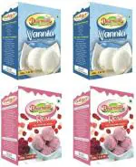 Dharmasut Vanilla, Rose Instant Ice Cream Mix Powder, 100 G Each (Combo Of 4)