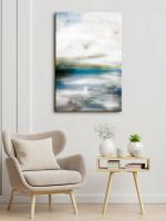 999Store Grey Cotton Canvas Abstract Wall Painting 24 Inch X 36 Inch (FLP24360658)