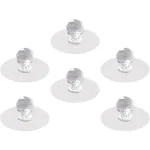 SHALVI 6Pcs Self Adhesive Knobs Acrylic No Drilling Mirror Cabinet Handles, Mini Auxiliary Pulls Helper Cupboard Kitchen Sliding Door Window Wardrobe Sticker