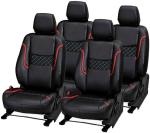 AUTO-SAFE Black, Red Leather Car Seat Cover for Tata Nano Pack of 4