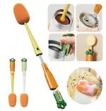 Kunya 3 in 1 Multifunction Cleaning Brush Set, 360 Degree Cleaning Long Handle Cup Brush