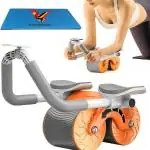 FITNESS ROCKET Core Master Abdominal Roller With Elbow Support and Knee Pad Mat, Abdominal Exercise Roller