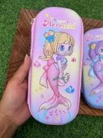 Radhya Accessories Children’s Cute Cartoon Embossed 3D EVA Mermaid Hard Case Zipper Mermaid Pencil Case for Girls with Compartments Fancy Mermaid theme Hardtop stationery holder box pattern organizer Pouch for Kid, Girls Birthday Gift (Pack of 1)
