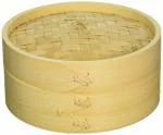 Pindia 1Pc Bamboo Round Shape Momos/Wantons/Dim Sum/Dumpling Food Steamer Bamboo Box Basket