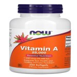 NOW Foods, Vitamin A, 25,000 IU, 250 Softgels