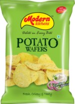 Modern Kitchens Potato Wafers Cream and Onion - 160G ( Pack of 3)