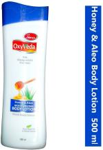 Simco Oxyveda Honey and Aleo Cold Body Lotion All Skin Types, Dry Skin and Normal Skin Nourishment Men and Women 500 ml