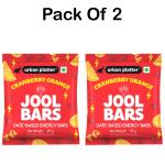 Urban Platter Cranberry Orange Jool Bars, 45g (Medjool Date Based | Energy Bars | Pack of 2 | Plant Based | With Rolled Oats and Almond Flour) Incomplete